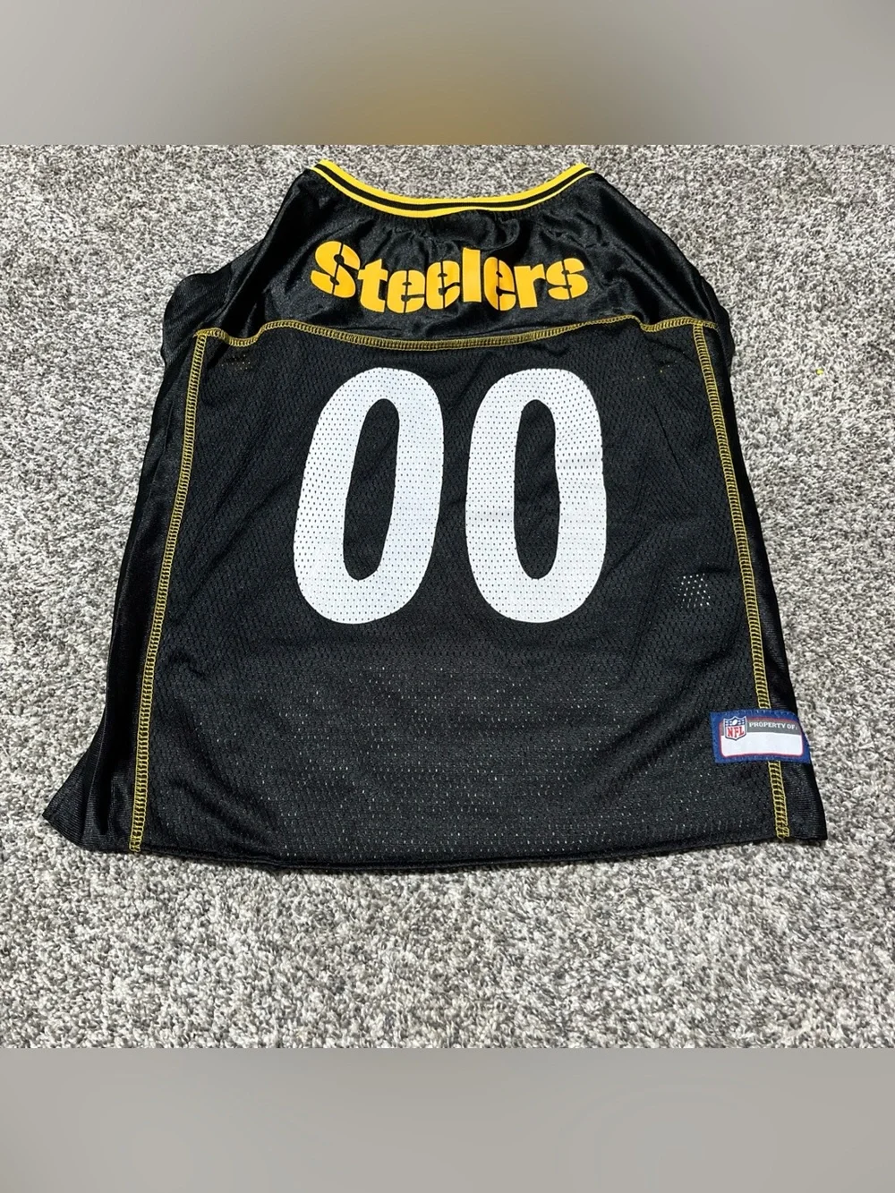 Pittsburgh Steelers Dog Jersey XL Black NFL Pet Shirt Mesh Football 00